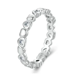 (bild till) Pandora Style Hjärtan Ring - BSR421