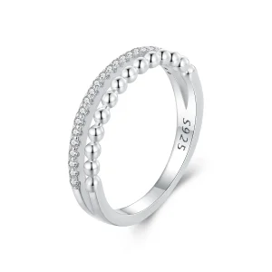 (bild till) Pandora-stil Dubbellager Ring - BSR463
