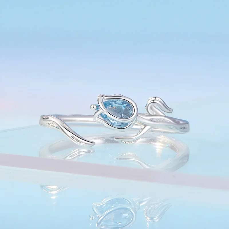 (bild till) Pandora Style Tulip Öppen Ring - BSR465-E - View 3