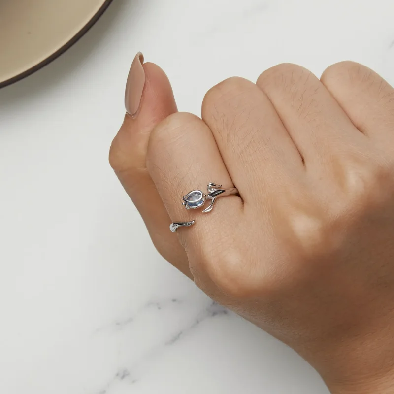 (bild till) Pandora Style Tulip Öppen Ring - BSR465-E - View 6