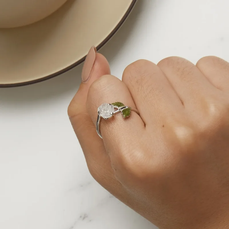 (bild till) Pandora-stil Crystal Rose Öppen Ring - BSR472-PKE - View 11