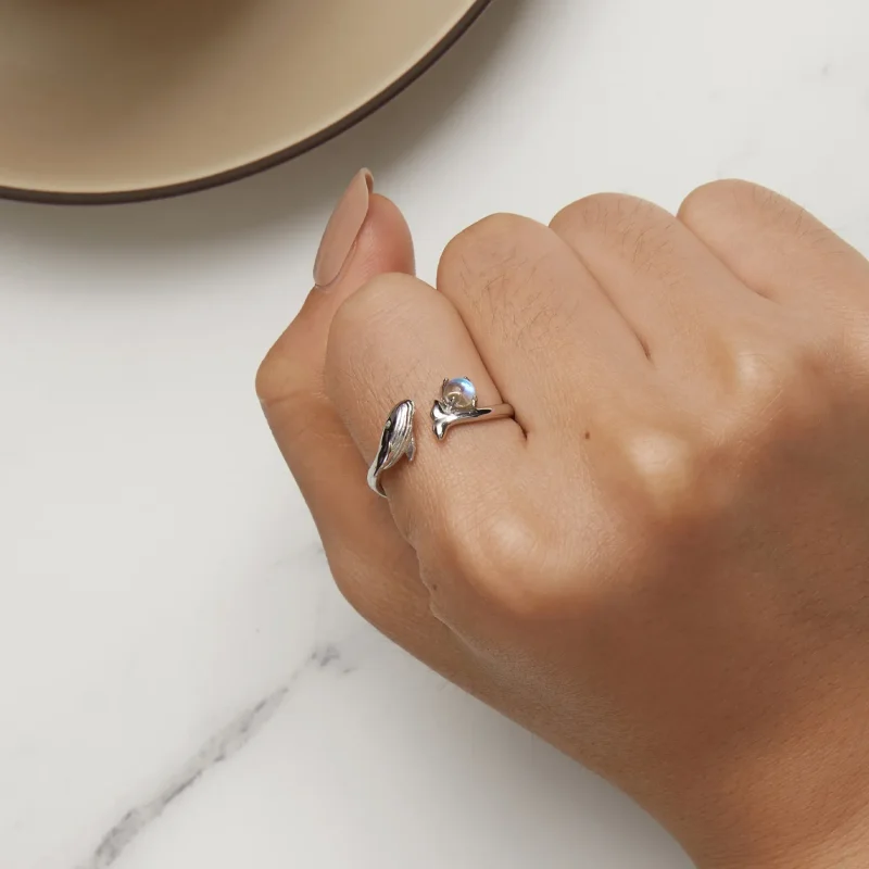 (bild till) Pandora-stil Val Öppen Ring - BSR473-E - View 6