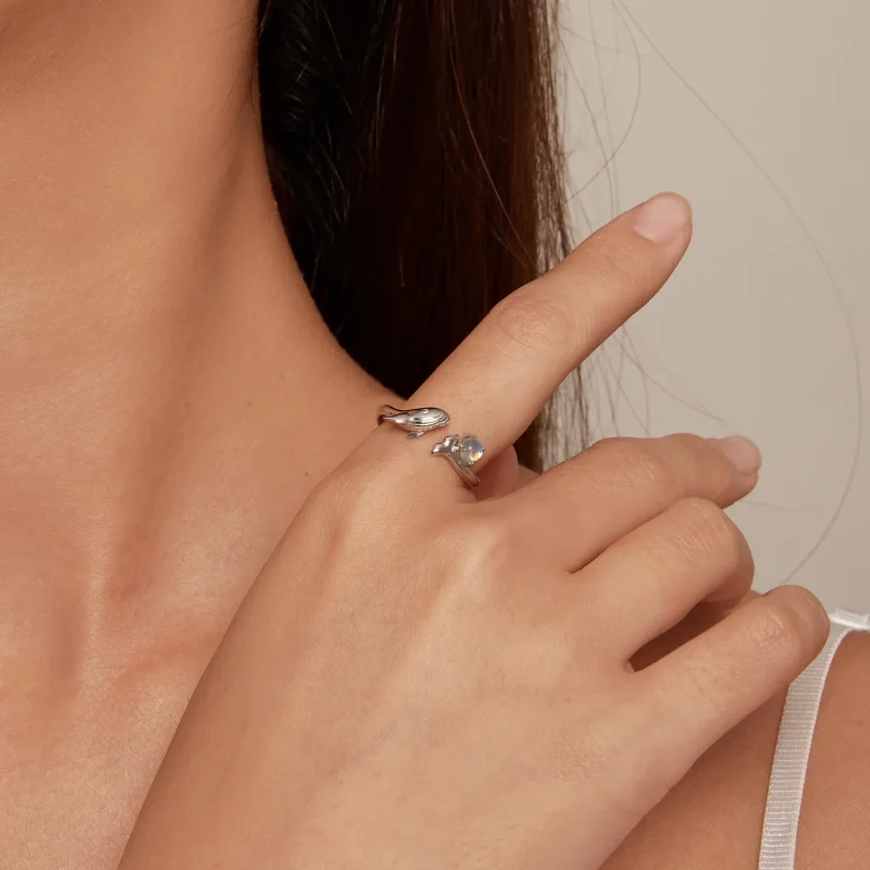 (bild till) Pandora-stil Val Öppen Ring - BSR473-E - View 7