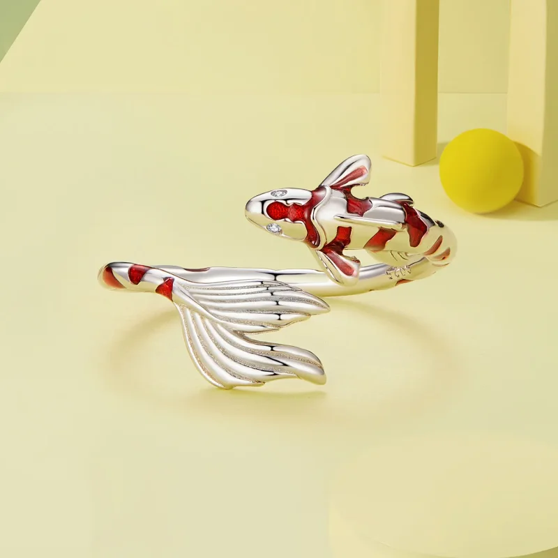 (bild till) Pandora Style Koi Öppen Ring - BSR474-E - View 3