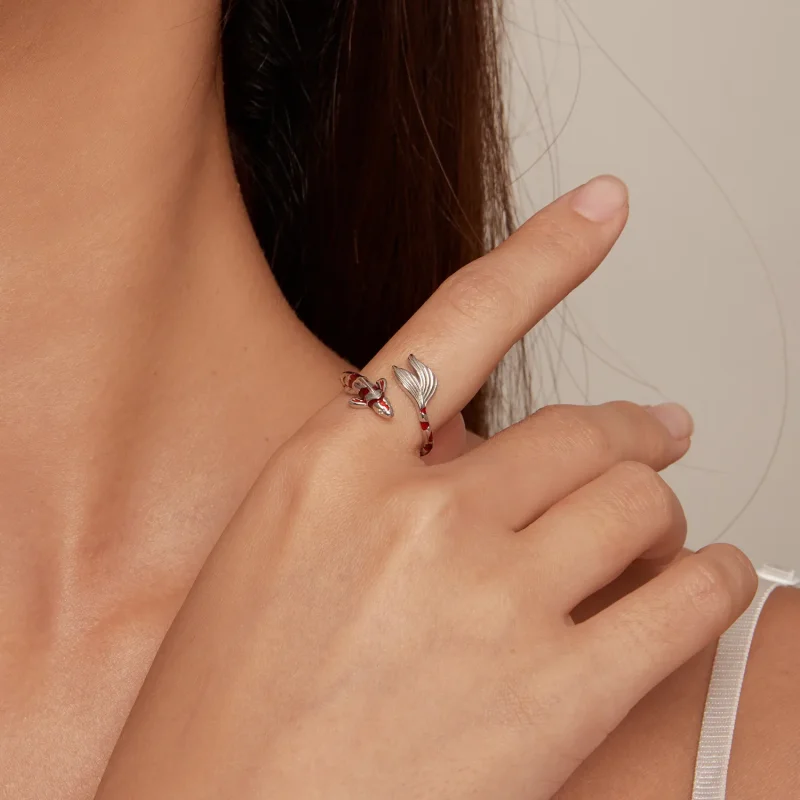 (bild till) Pandora Style Koi Öppen Ring - BSR474-E - View 5