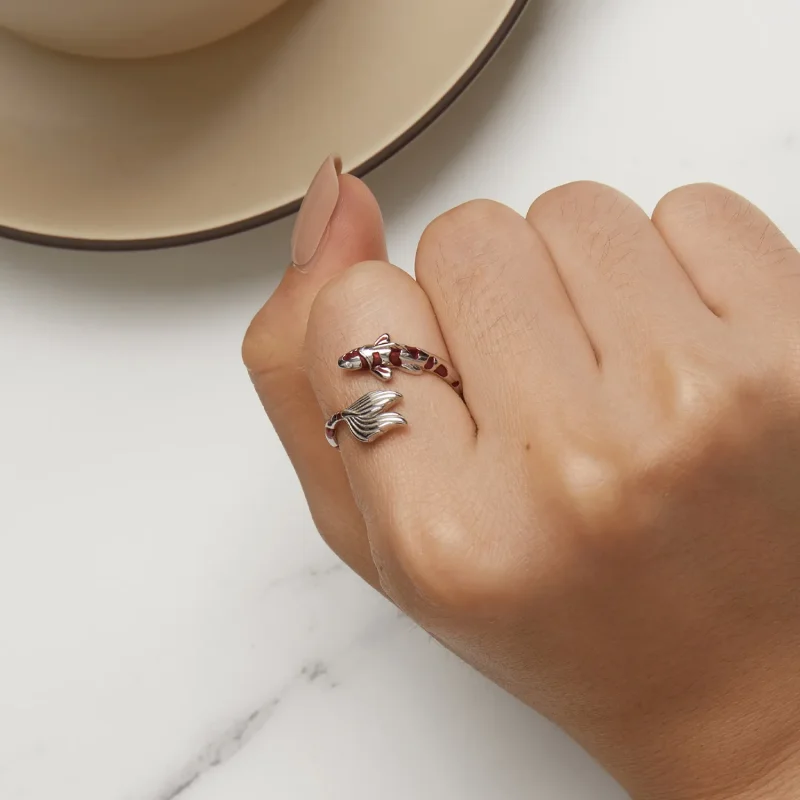 (bild till) Pandora Style Koi Öppen Ring - BSR474-E - View 7