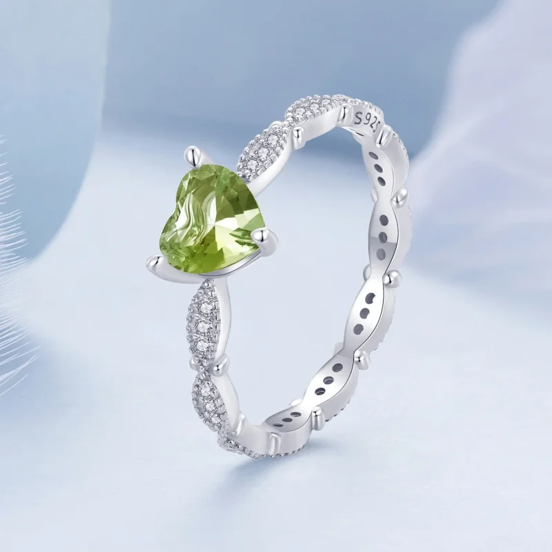 (bild till) Pandora-stil Hjärtformad Kameleontring - BSR479 - View 3
