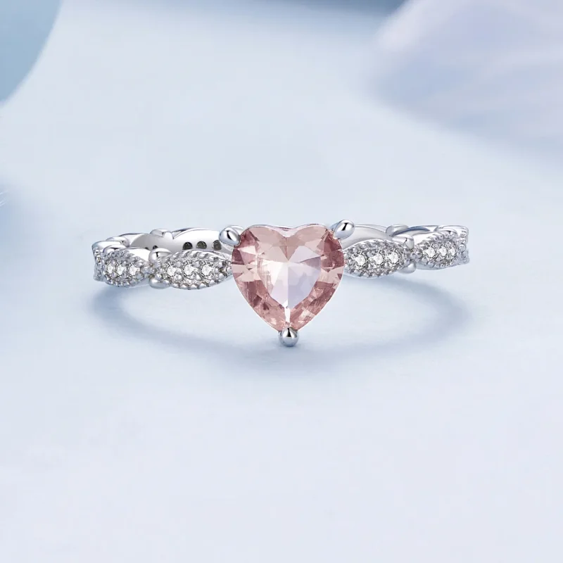 (bild till) Pandora-stil Hjärtformad Kameleontring - BSR479 - View 4