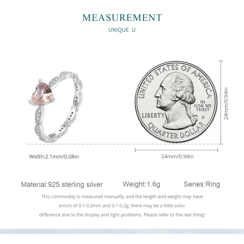 (bild till) Pandora-stil Hjärtformad Kameleontring - BSR479 - View 7