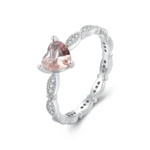 (bild till) Pandora-stil Hjärtformad Kameleontring - BSR479