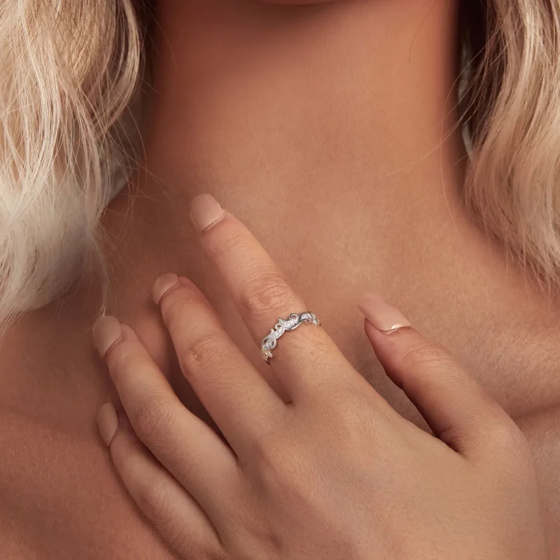 (bild till) Pandora Style Vine Ring - BSR489 - View 4