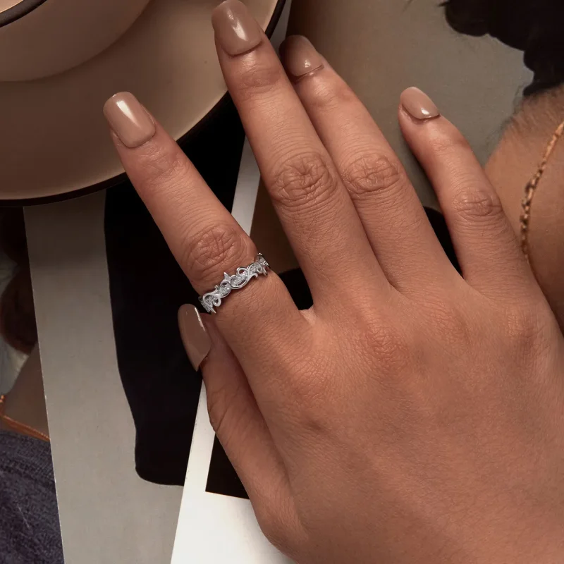 (bild till) Pandora Style Vine Ring - BSR489 - View 5