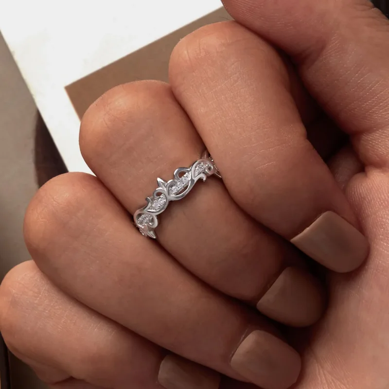 (bild till) Pandora Style Vine Ring - BSR489 - View 6