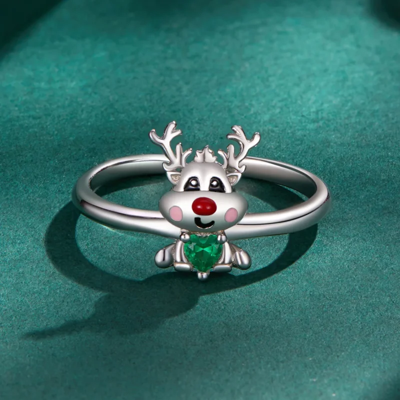 (bild till) Pandora-stil Julrensar Öppen Ring - BSR493-E - View 3