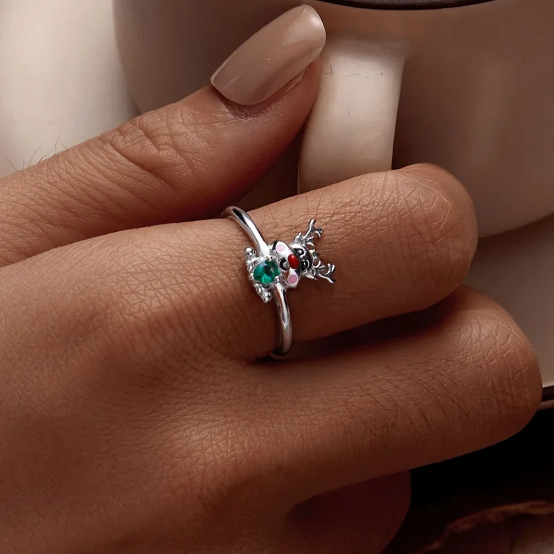 (bild till) Pandora-stil Julrensar Öppen Ring - BSR493-E - View 6