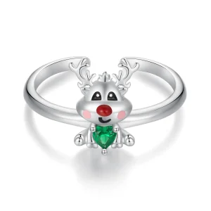 (bild till) Pandora-stil Julrensar Öppen Ring - BSR493-E