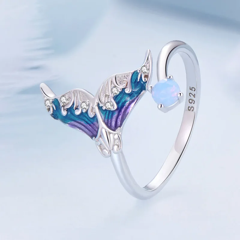 (bild till) Pandora-stil Dröm Sirena Öppen Ring - BSR494-E - View 2