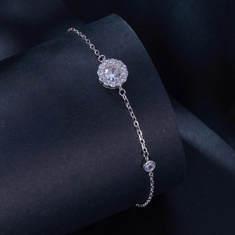 (bild till) Pandora Style Ett Karat Enkelt Armband (Ett Certifikat) - MSB007 - View 2