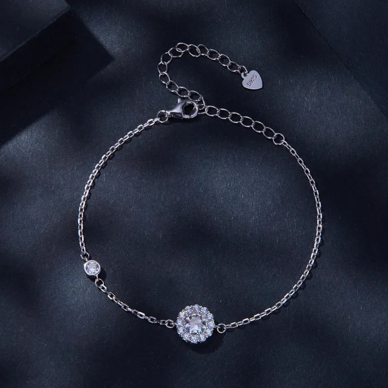 (bild till) Pandora Style Ett Karat Enkelt Armband (Ett Certifikat) - MSB007 - View 3