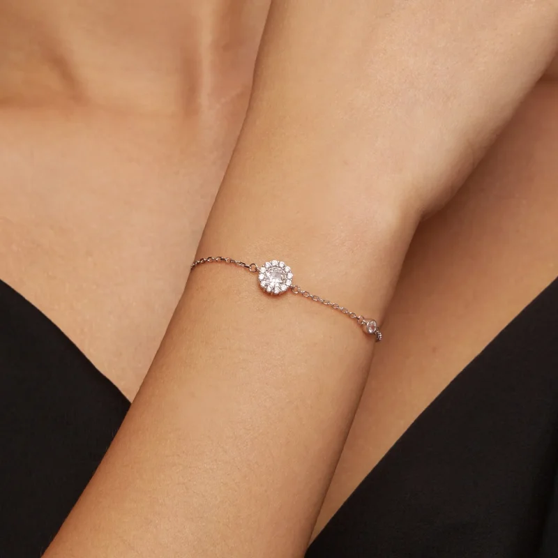 (bild till) Pandora Style Ett Karat Enkelt Armband (Ett Certifikat) - MSB007 - View 4