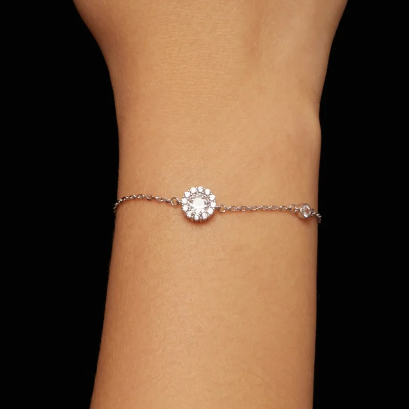 (bild till) Pandora Style Ett Karat Enkelt Armband (Ett Certifikat) - MSB007 - View 6