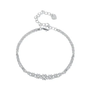 (bild till) Pandora-stil Moissanite Armband (Ett certifikat) - MSB008
