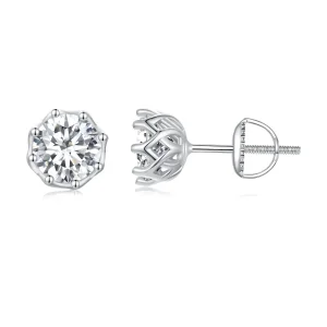 (bild till) Pandora-stil Utsökta Moissanite-stiftörhängen (Två certifikat) - MSE016-L