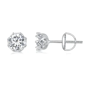 (bild till) Pandora-stil Exquisite Moissanite-studsörhängen (Två certifikat) - MSE016-S
