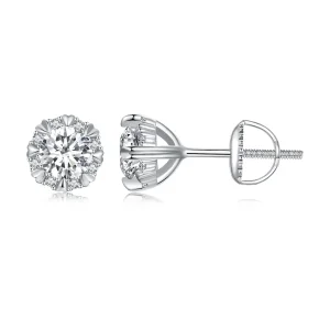 (bild till) Pandora-stil Exquisite Moissanite-stiftörhängen (Två certifikat) - MSE017