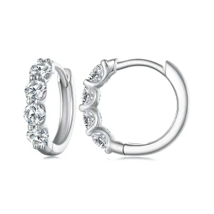 (bild till) Pandora-stil Moissanite-örhängen - MSE030
