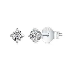 (bild till) Pandora-stil 0,1 kt Moissanite-stiftöronhängen (Två certifikat) - MSE038
