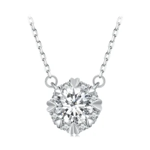 (bild till) Pandora-stil Utsökt Moissanite Halsband (Ett certifikat) - MSN011