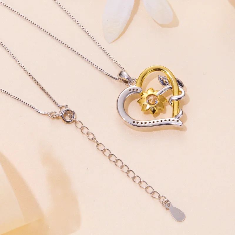 (bild till) Pandora Style Love Moissanite-halsband (Ett certifikat) - MSN012 - View 5