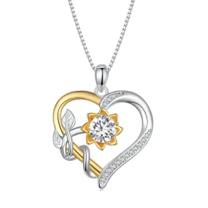 (bild till) Pandora Style Love Moissanite-halsband (Ett certifikat) - MSN012