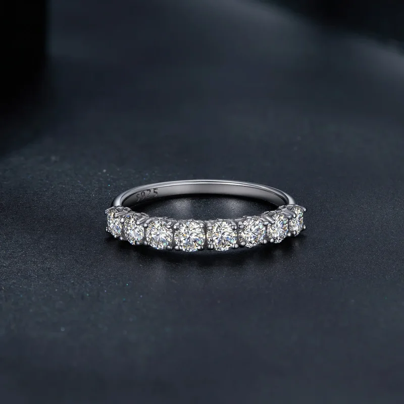 (bild till) Pandora-stil Mönster Moissanite Ring (Ett certifikat) - MSR015 - View 4