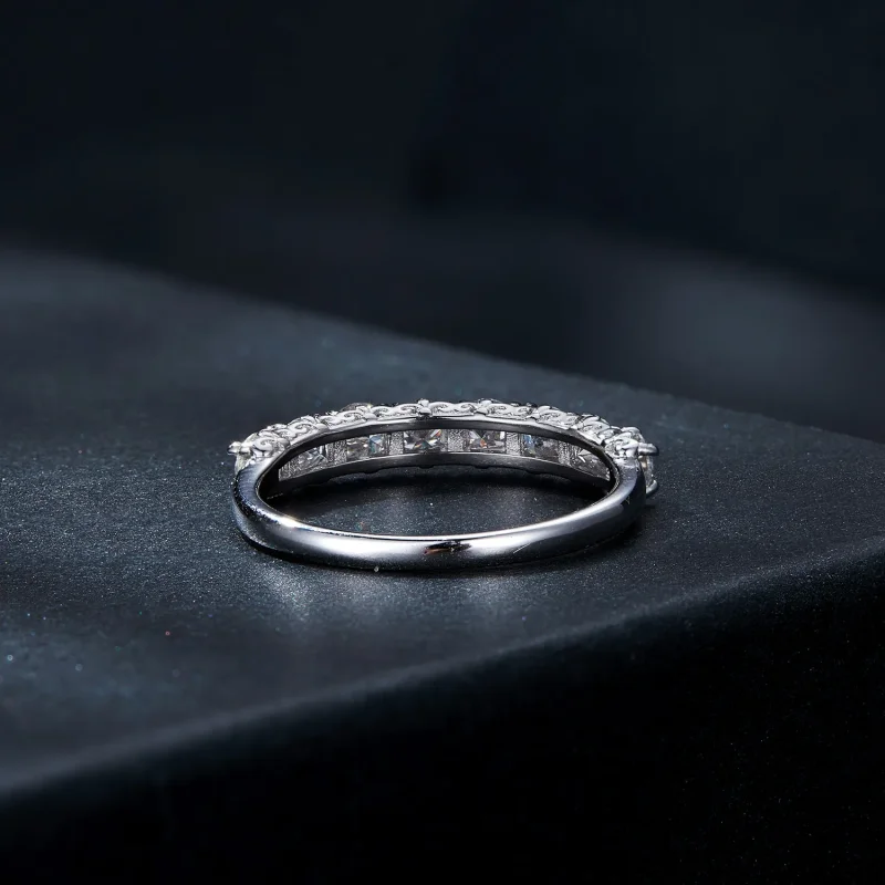 (bild till) Pandora-stil Mönster Moissanite Ring (Ett certifikat) - MSR015 - View 5