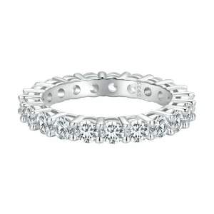 (bild till) Pandora-stil Skinande Moissanitring (Ett certifikat) - MSR020