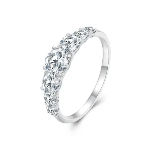 (bild till) Pandora-stil Glänsande Moissanit Ring (Ett certifikat) - MSR037