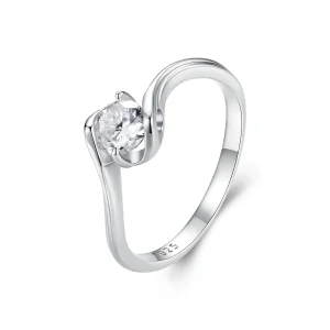 (bild till) Pandora-stil 0,5 kt Moissanitring (Ett certifikat) - MSR040
