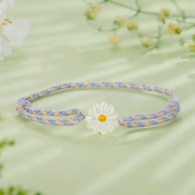 (bild till) Pandora-stil Daisy Cord Armband - SCB250 - View 2