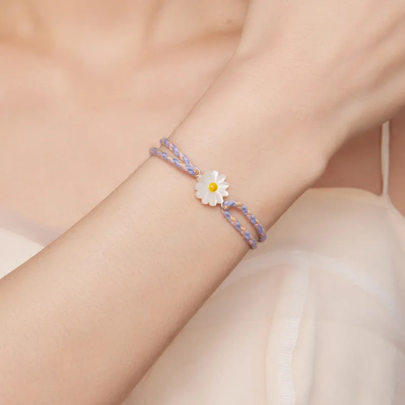 (bild till) Pandora-stil Daisy Cord Armband - SCB250 - View 5