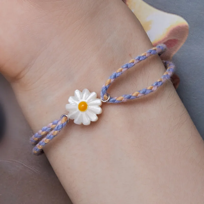 (bild till) Pandora-stil Daisy Cord Armband - SCB250 - View 6