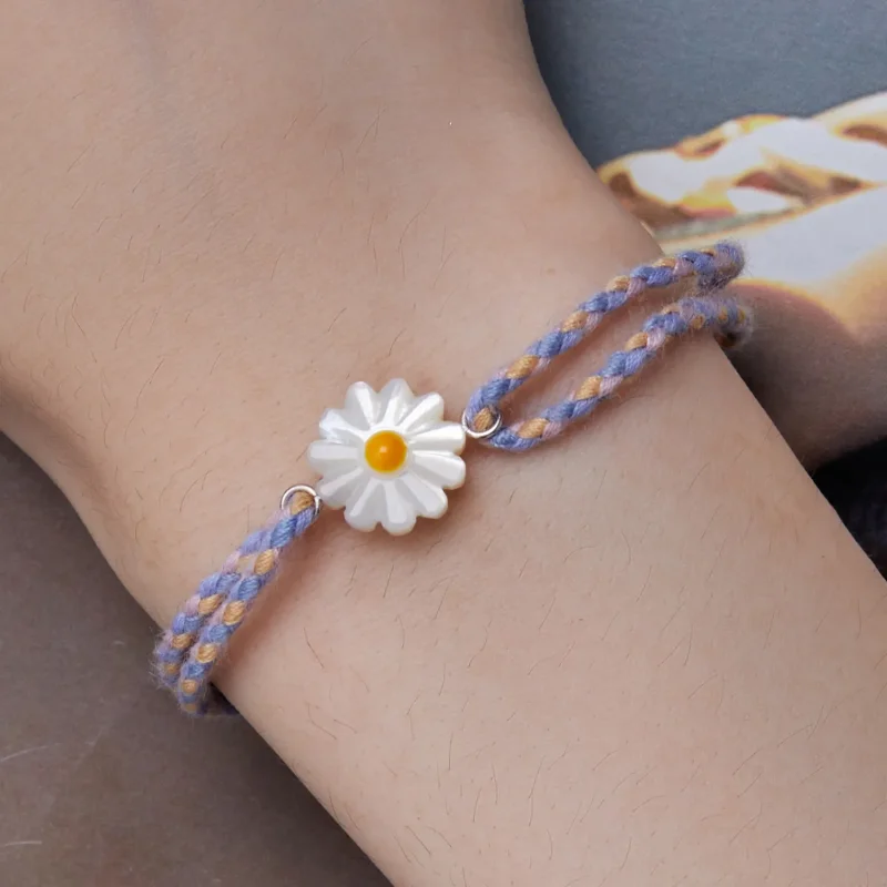 (bild till) Pandora-stil Daisy Cord Armband - SCB250 - View 7