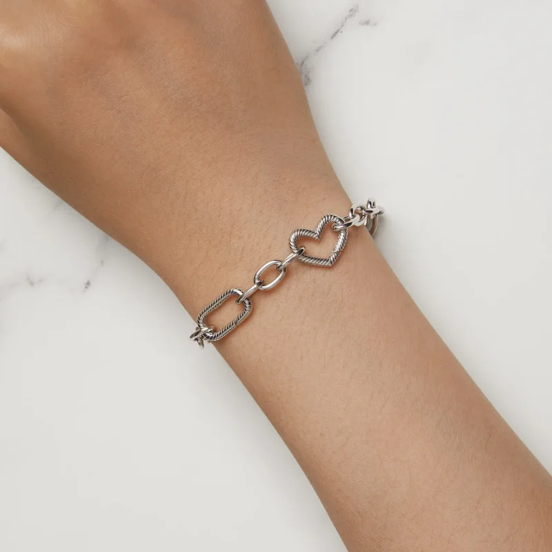 (bild till) Pandora-stil Hjärtakedjearmband - SCB258 - View 6