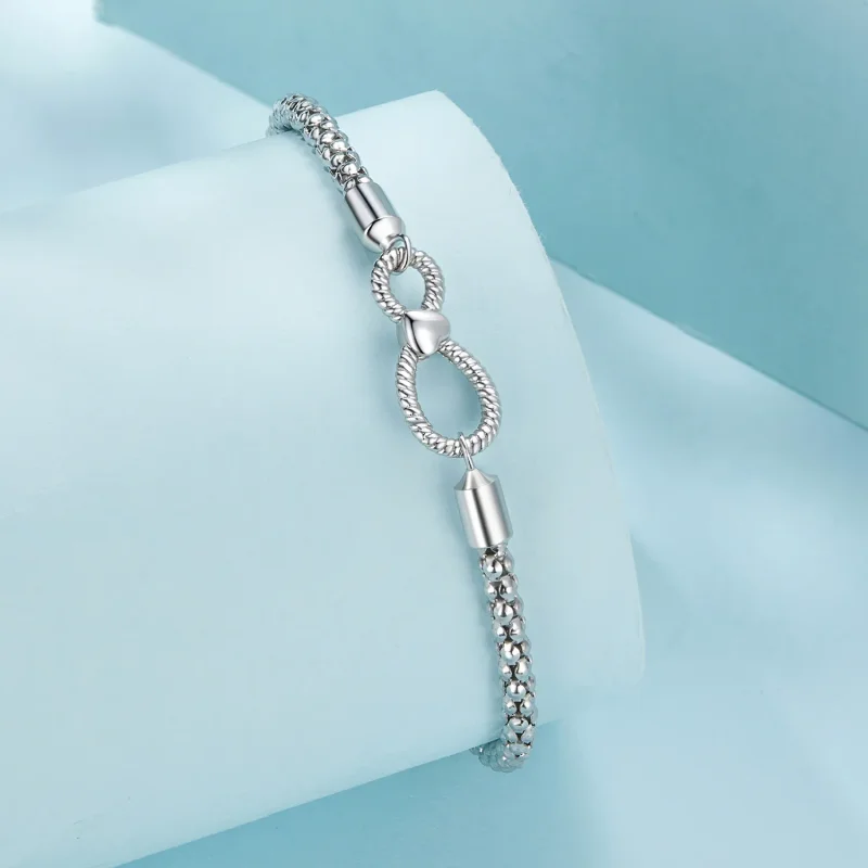 (bild till) Pandora-stil Infinity Basic Chain Armband - SCB260 - View 2