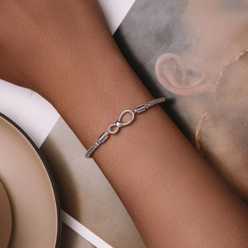 (bild till) Pandora-stil Infinity Basic Chain Armband - SCB260 - View 4