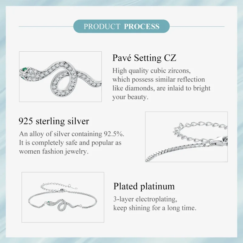 (bild till) Pandora-stil Andeormskedjaarmband - SCB261 - View 6