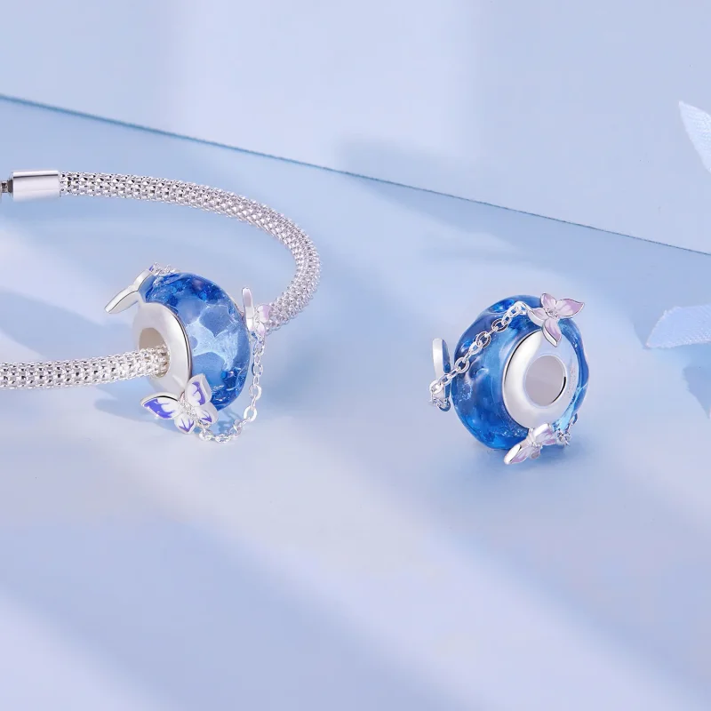 (bild till) Pandora-stil Fjärils Tofs Charm - SCC2461 - View 4