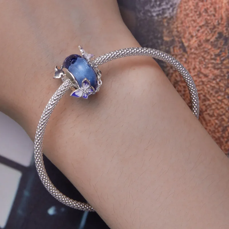(bild till) Pandora-stil Fjärils Tofs Charm - SCC2461 - View 6