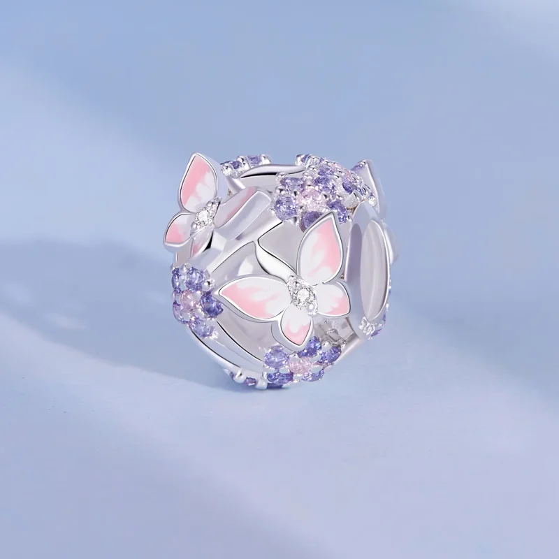 (bild till) Pandora-stil Fjäril Zirkon Charm - SCC2463 - View 2